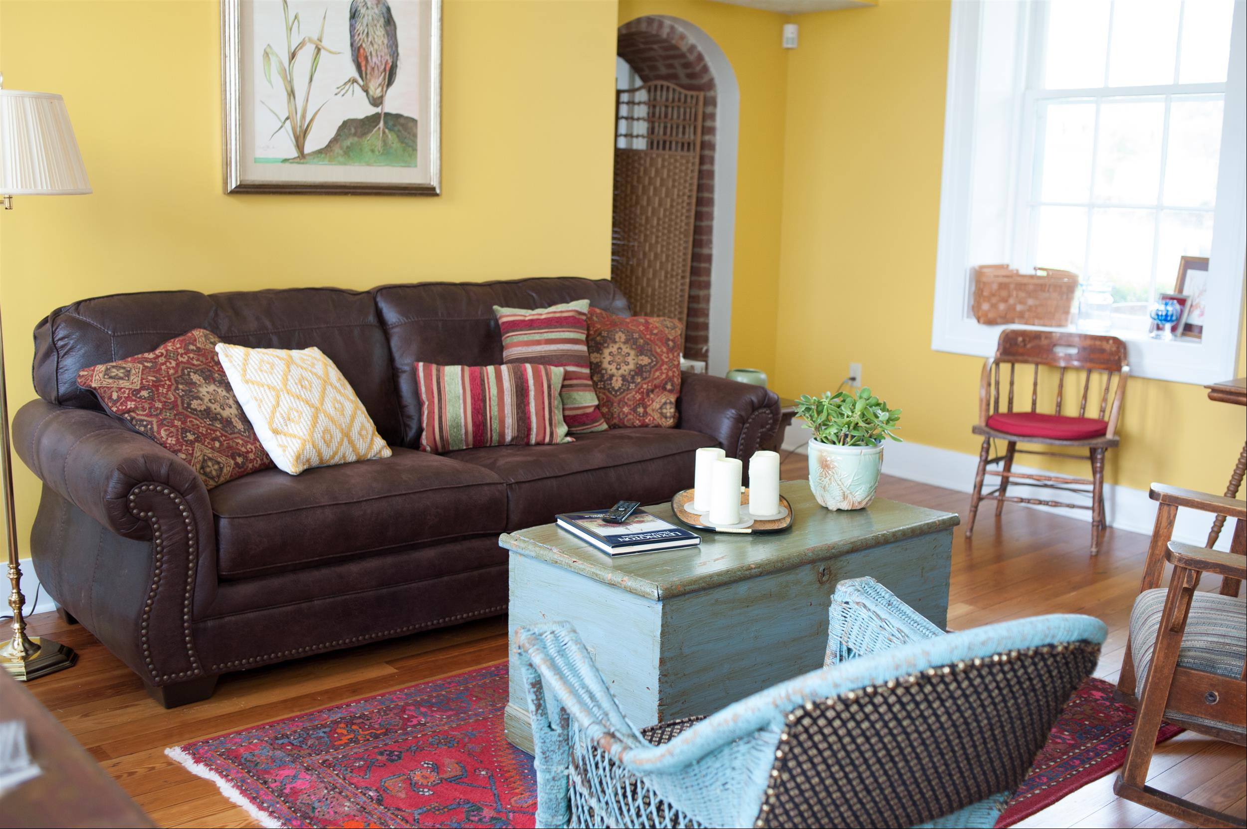 Couch and chairs in casual sitting room